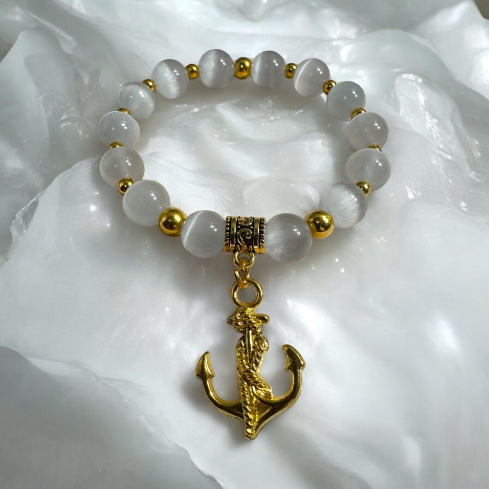 Marina Glow Selenite Bracelet” - Picture 2 of 3